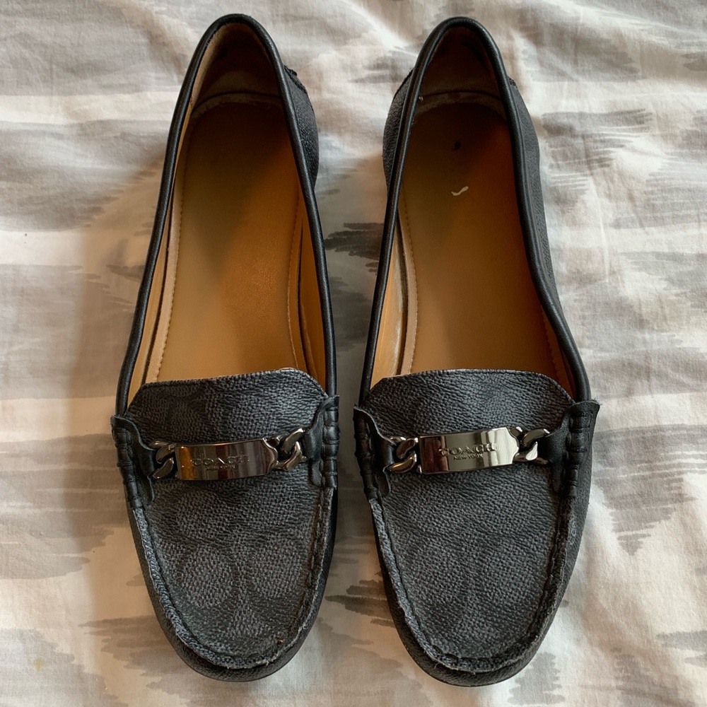 Coach Black Flats